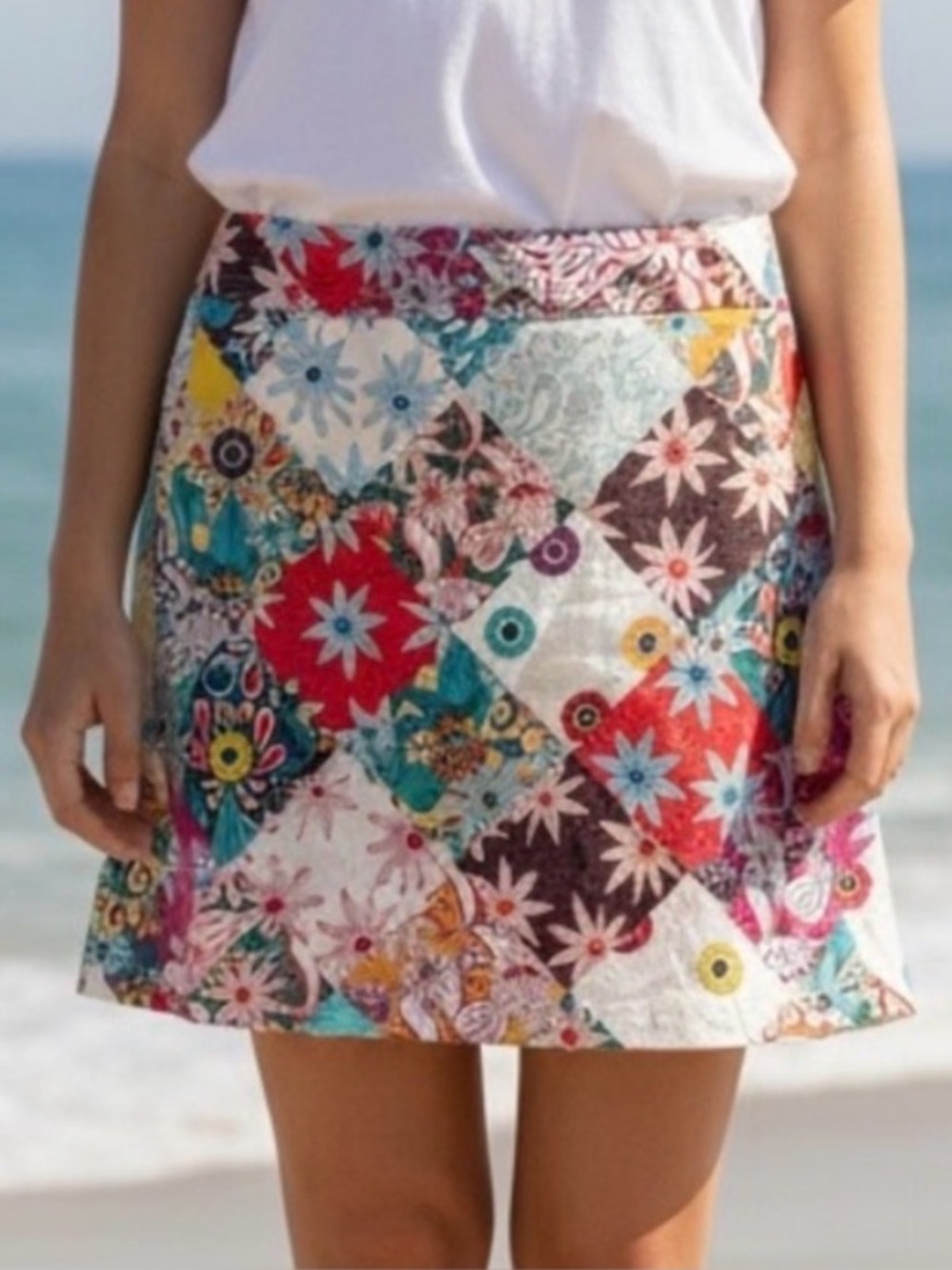 Rip Skirt Hawaii Adjustable Wrap Skirt Floral Patchwork Women’s Plus Size XXL